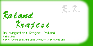 roland krajcsi business card